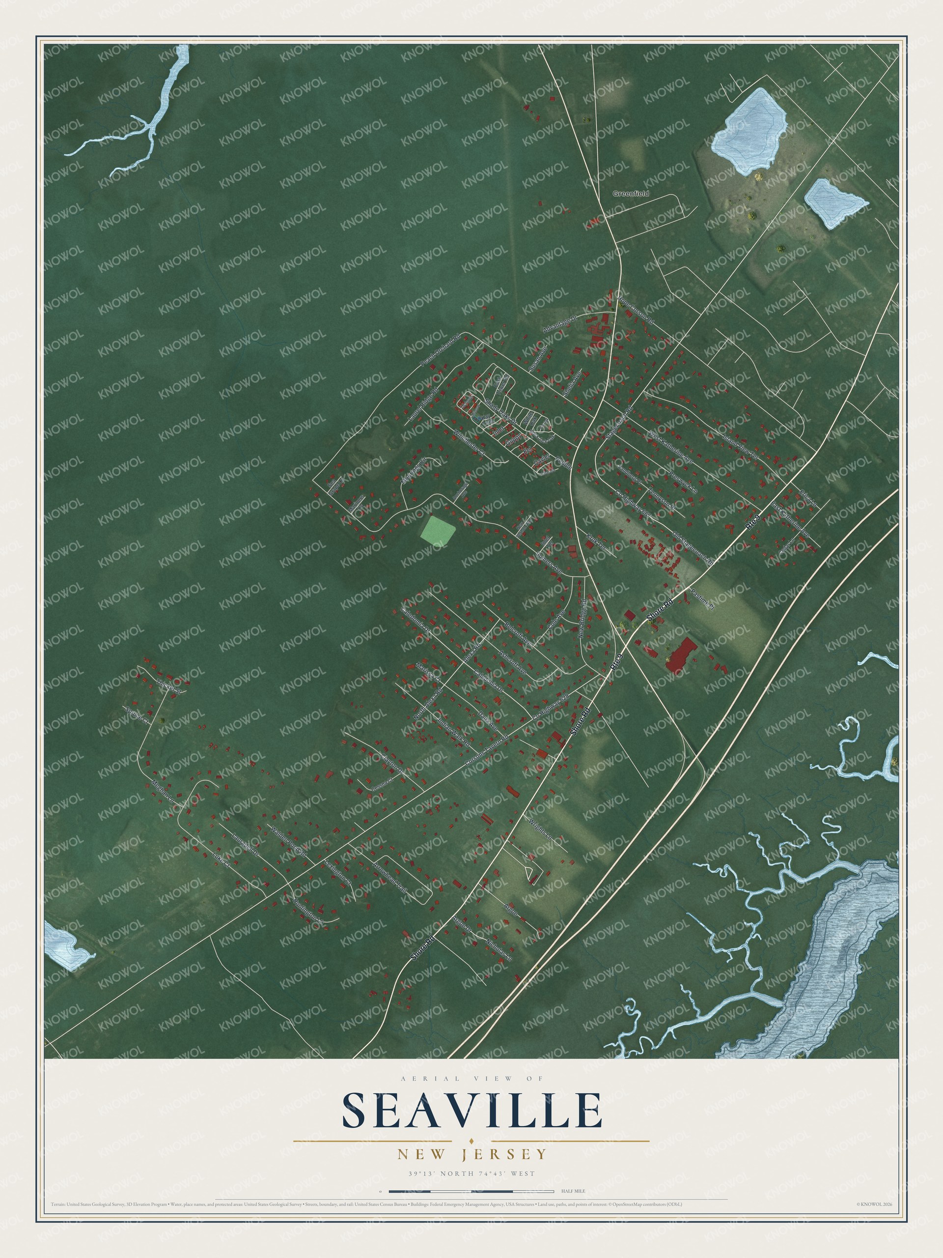 Watermarked full-map preview of Seaville, New Jersey