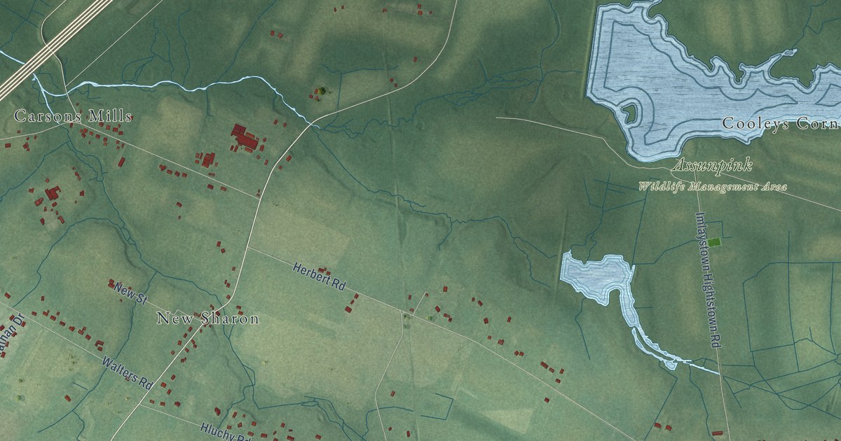 Detailed Map of Sharon, New Jersey