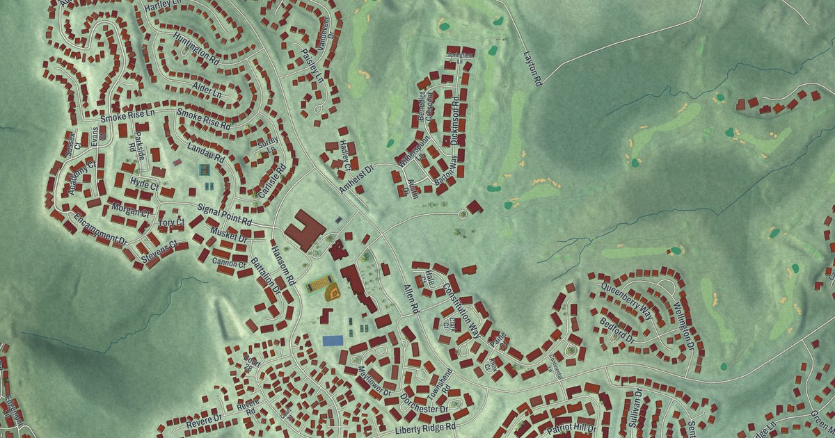 Map of The Hills, New Jersey in 2026