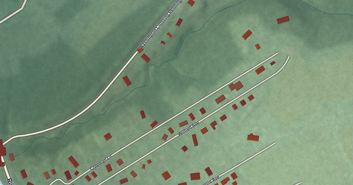 Map of Washington Crossing, New Jersey in 2026