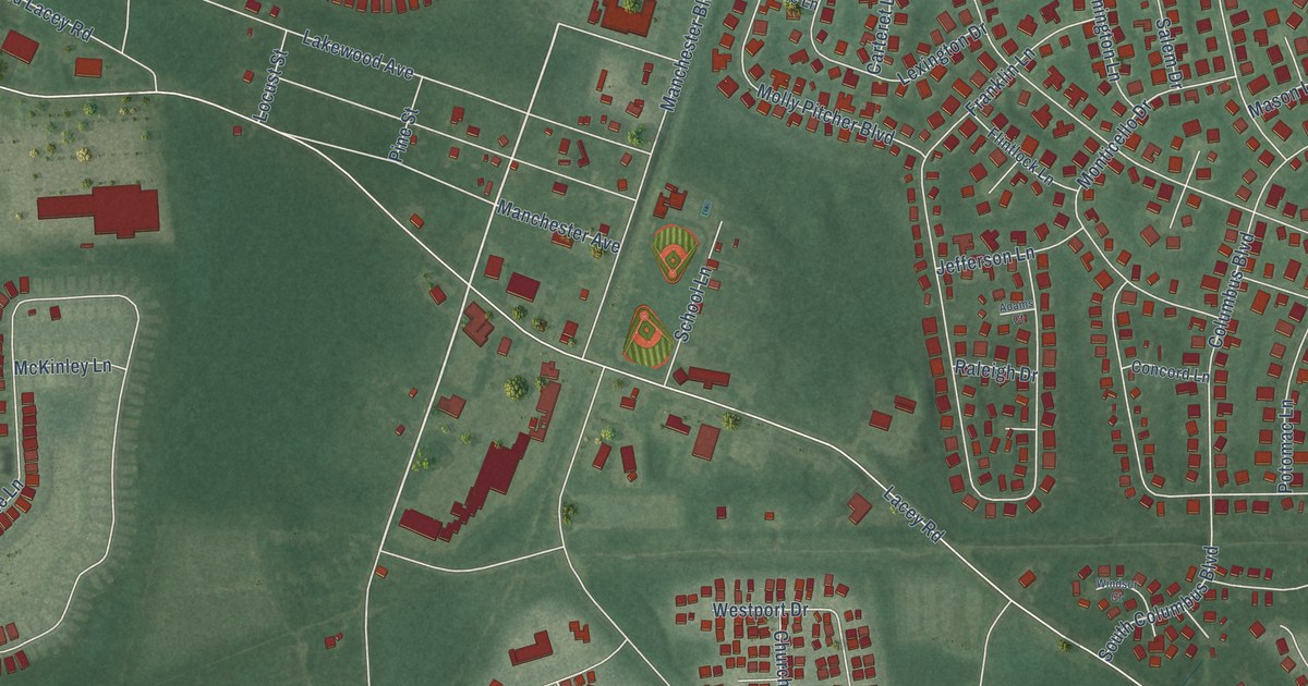 Detailed Map of Whiting, New Jersey