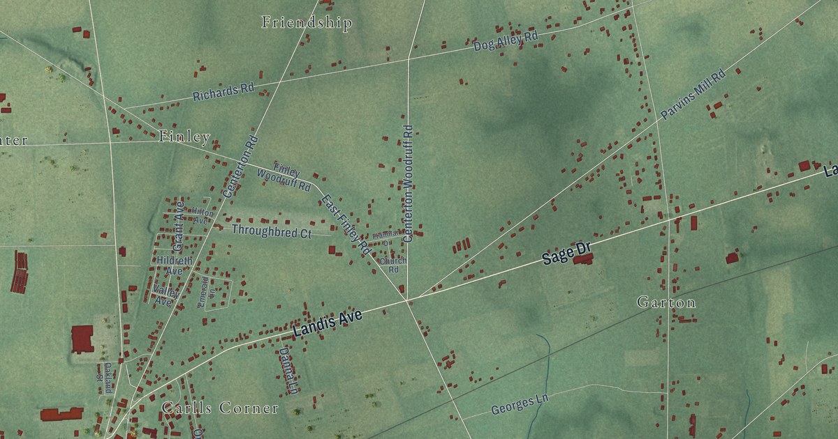 Detailed Map of Woodruff, New Jersey