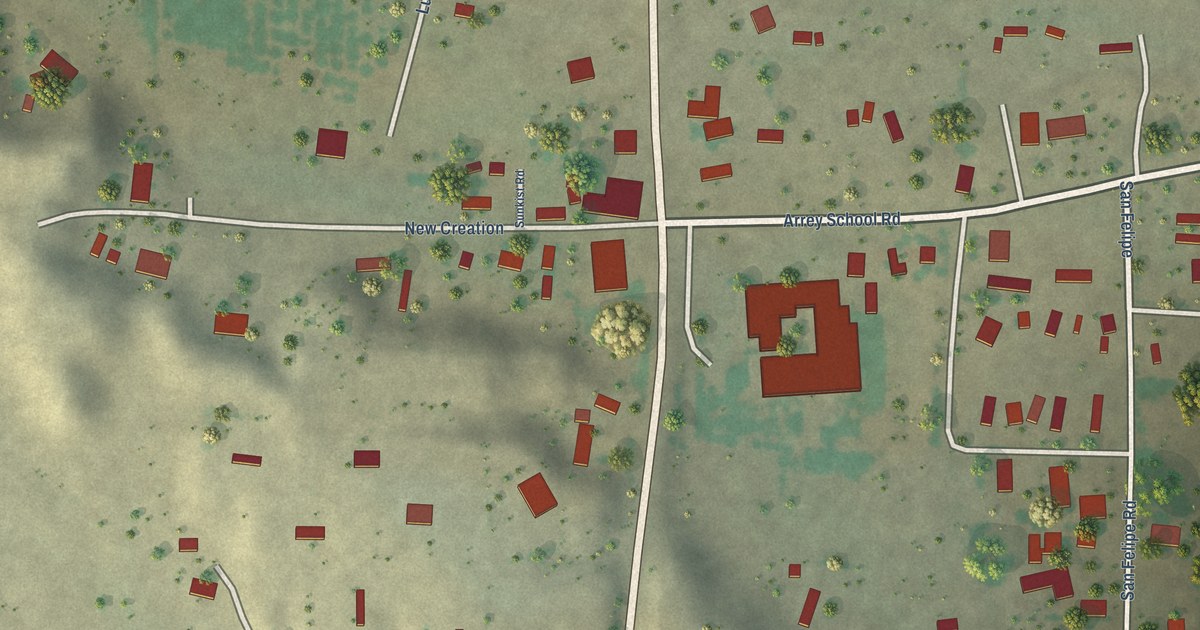 Map of Arrey, New Mexico in 2026