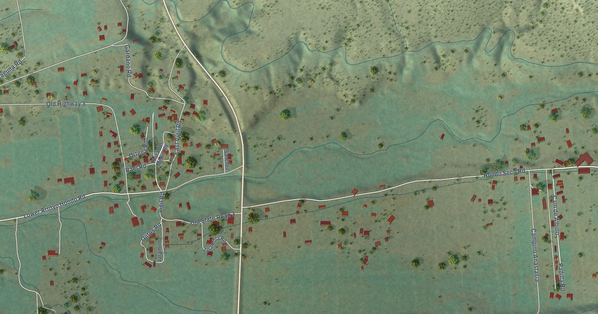 Map of Arroyo Hondo, New Mexico in 2026