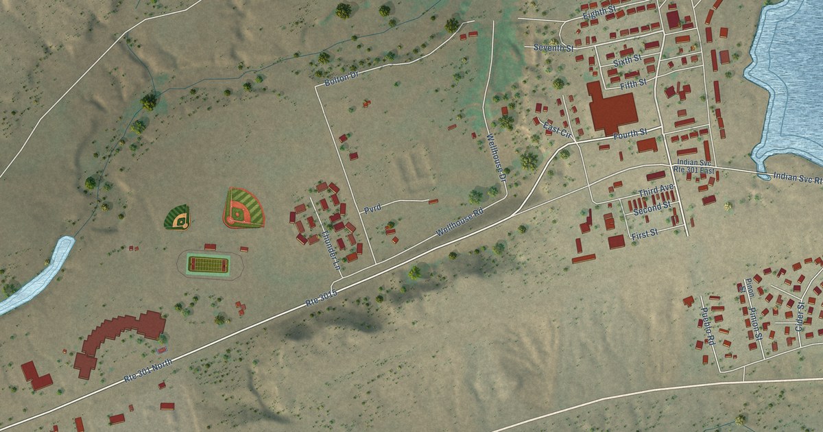 Map of Black Rock, New Mexico in 2026