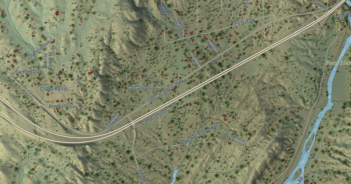 Map of Cañoncito, New Mexico in 2026