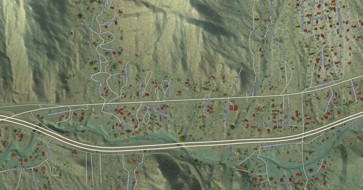 Map of Carnuel, New Mexico in 2026