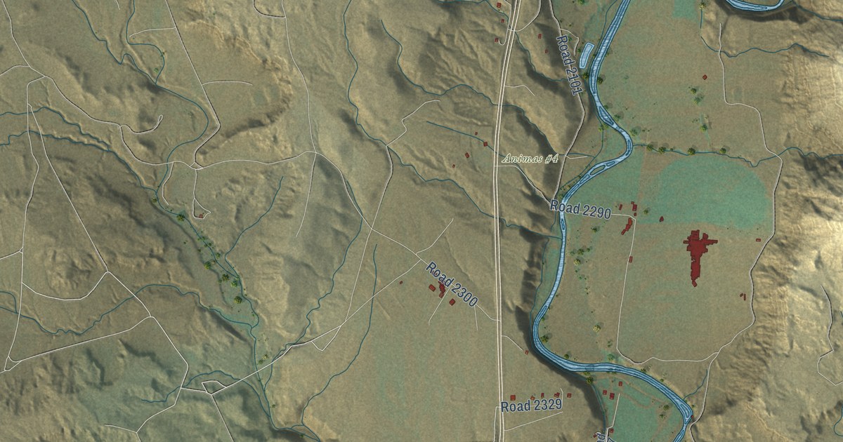 Map of Cedar Hill, New Mexico in 2026