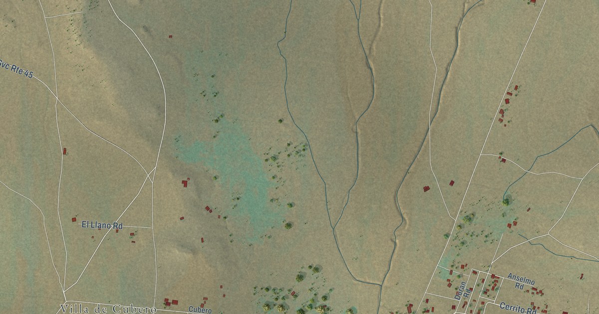 Map of Cubero, New Mexico in 2026