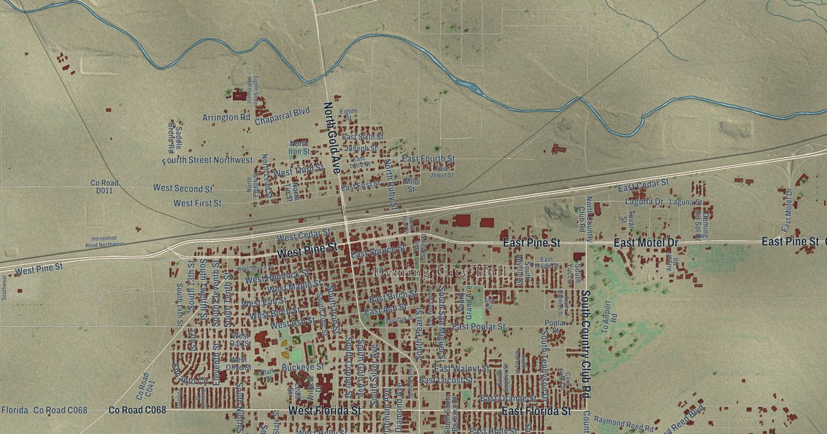 Map of Deming, New Mexico in 2026