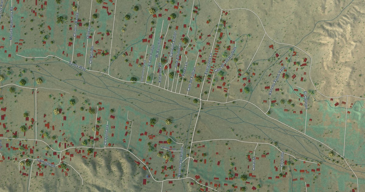 Map of El Rancho, New Mexico in 2026