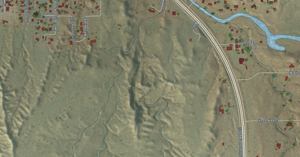 Map of El Valle de Arroyo Seco, New Mexico in 2026