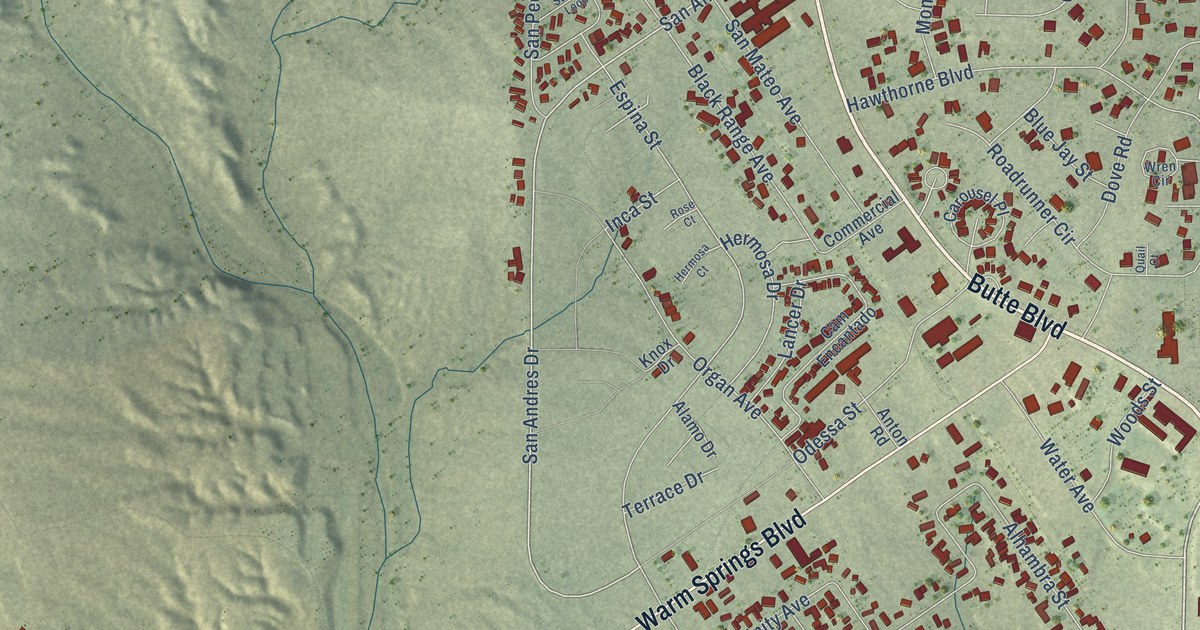 Map of Elephant Butte, New Mexico in 2026