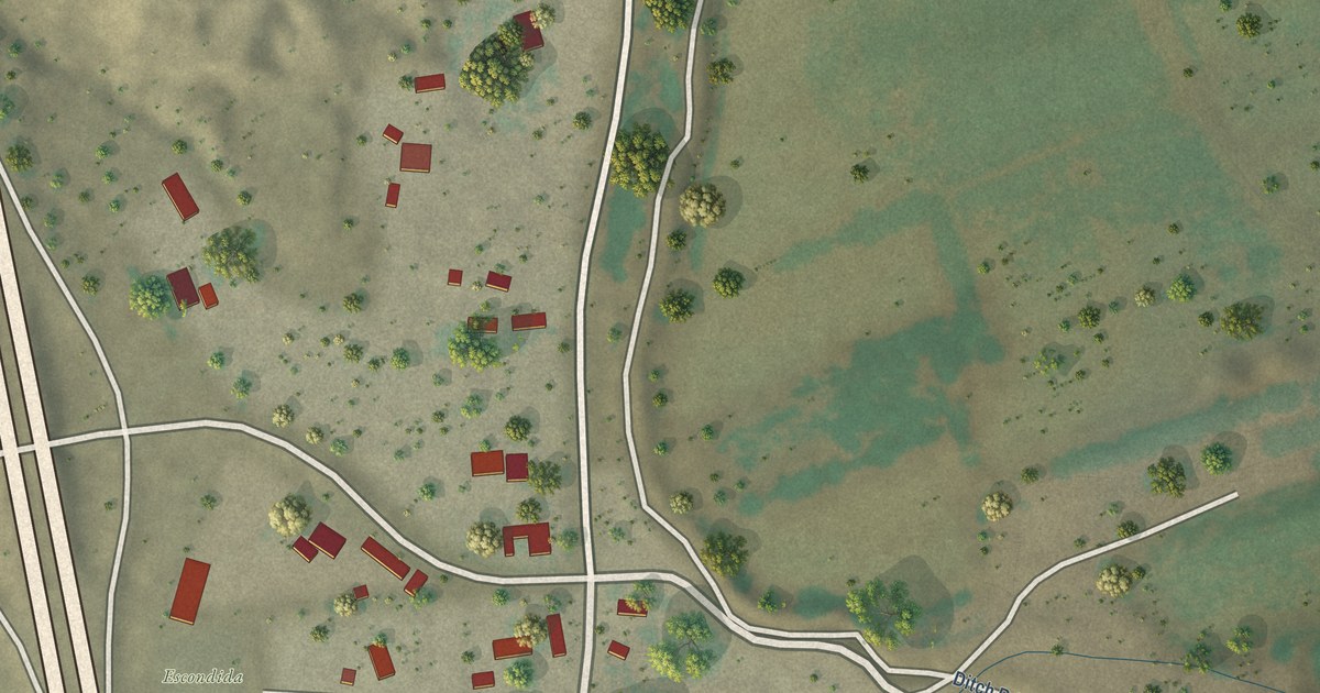 Map of Escondida, New Mexico in 2026