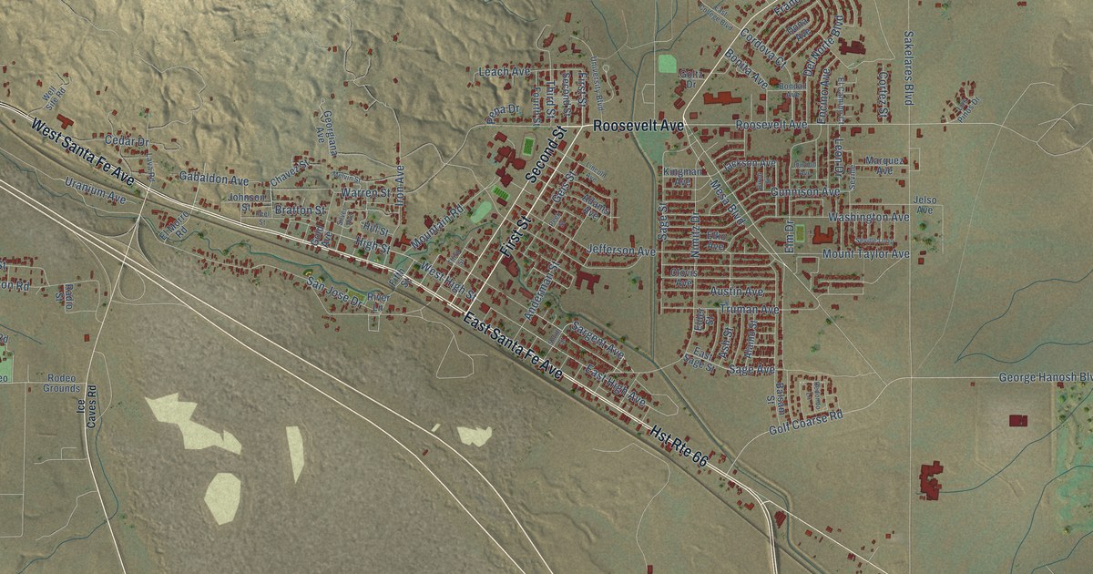 Map of Grants, New Mexico in 2026
