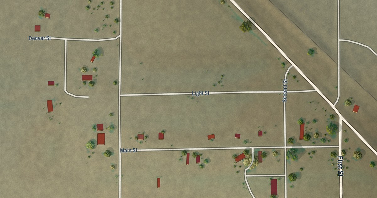 Map of Grenville, New Mexico in 2026