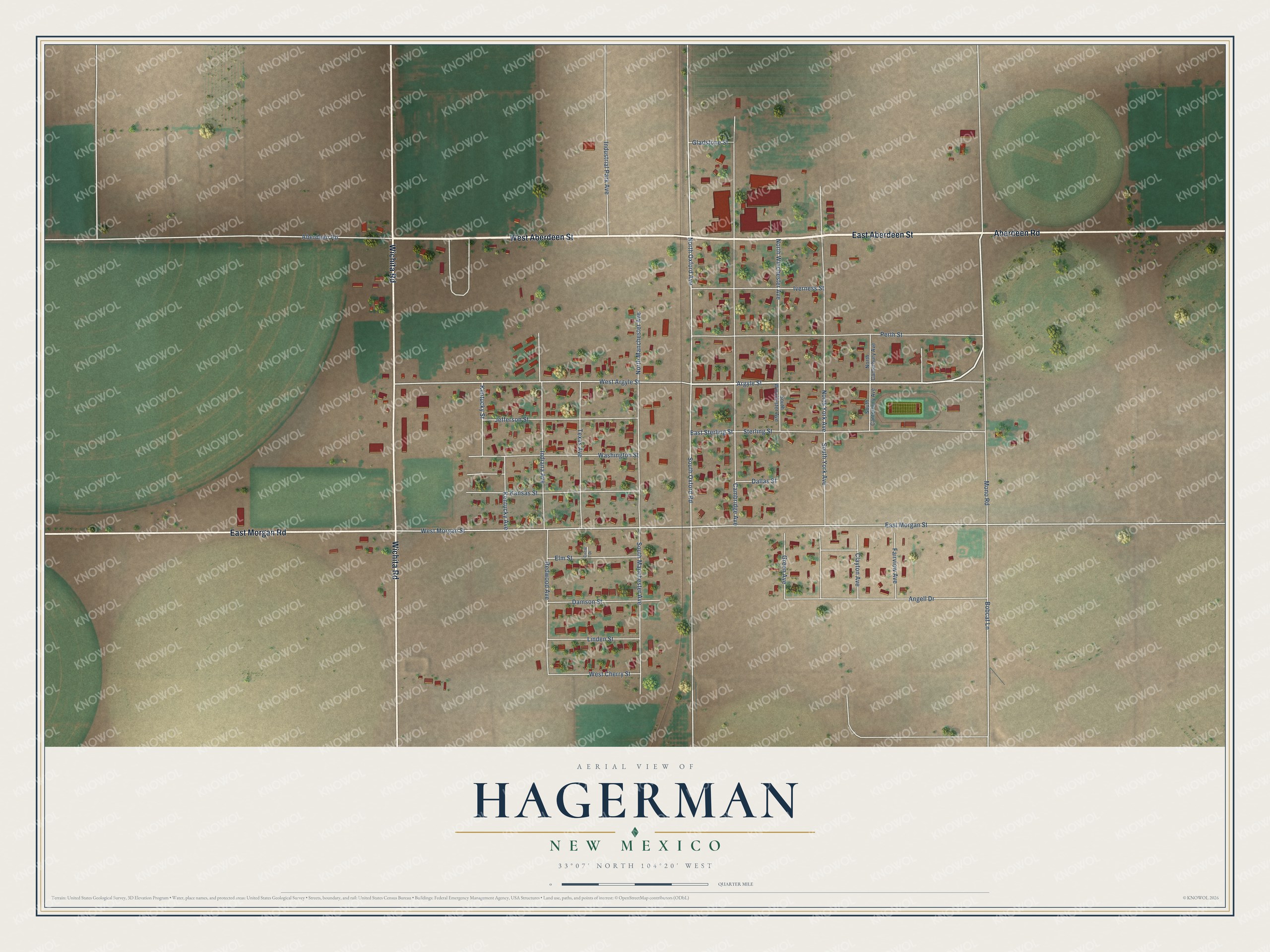 Watermarked full-map preview of Hagerman, New Mexico