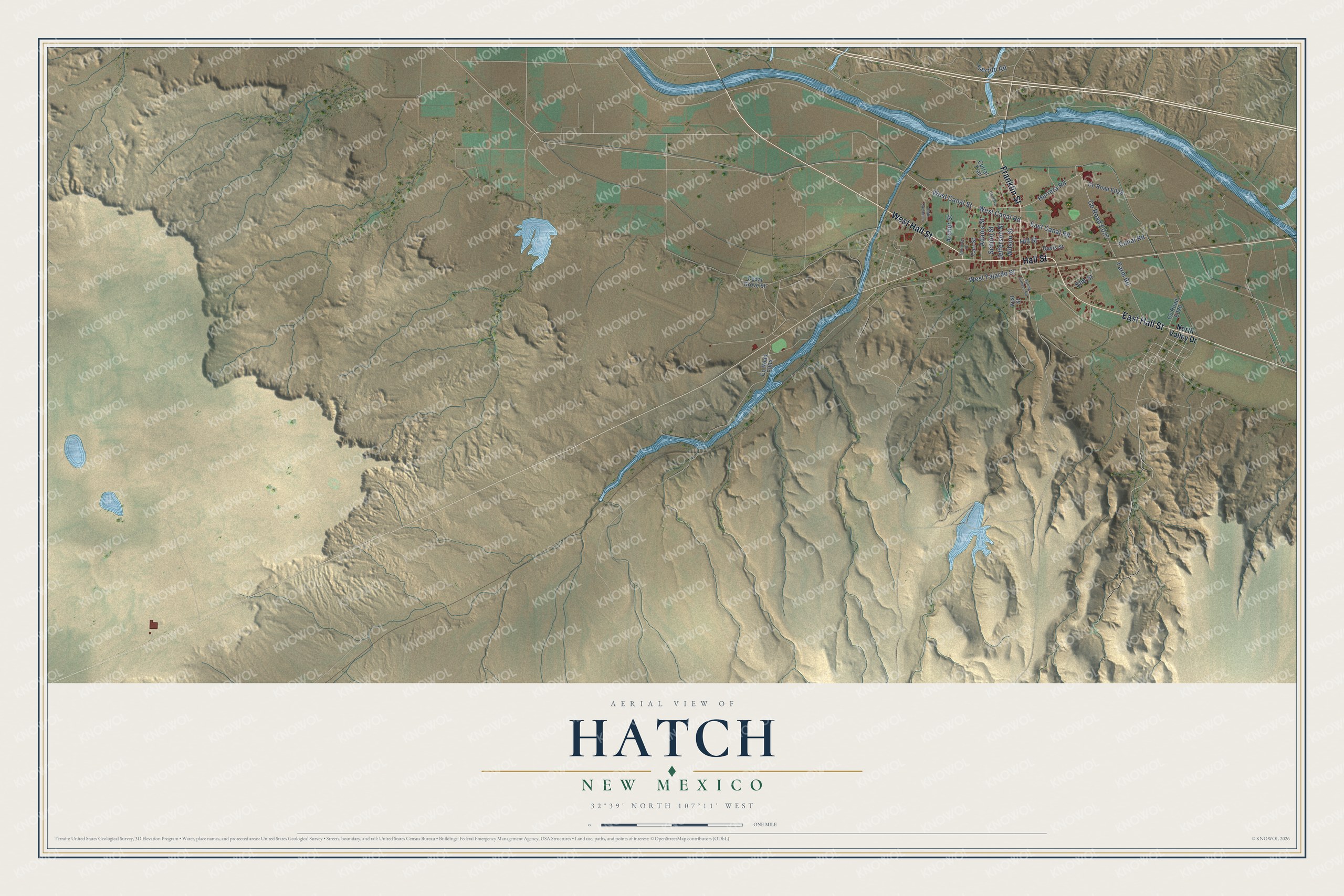 Watermarked full-map preview of Hatch, New Mexico