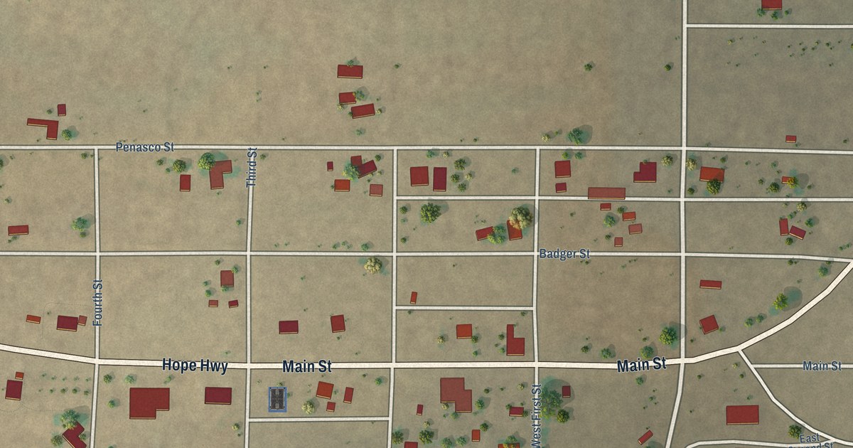 Map of Hope, New Mexico in 2026