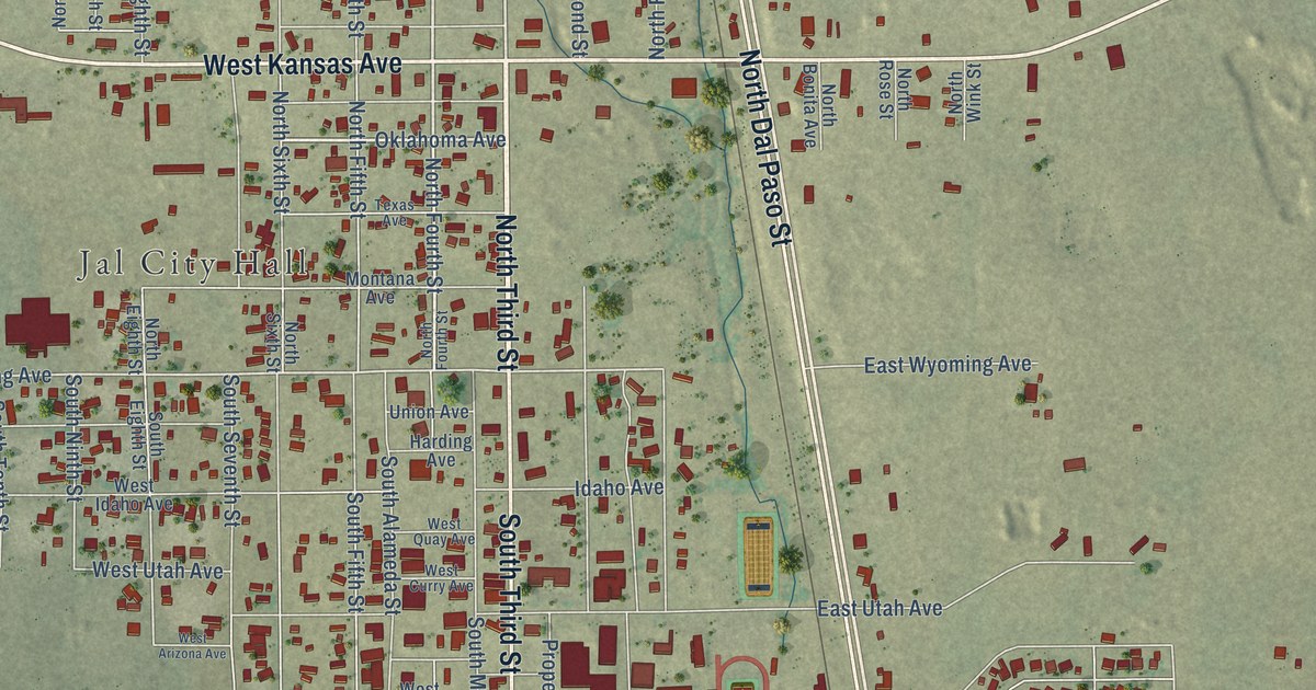 Map of Jal, New Mexico in 2026