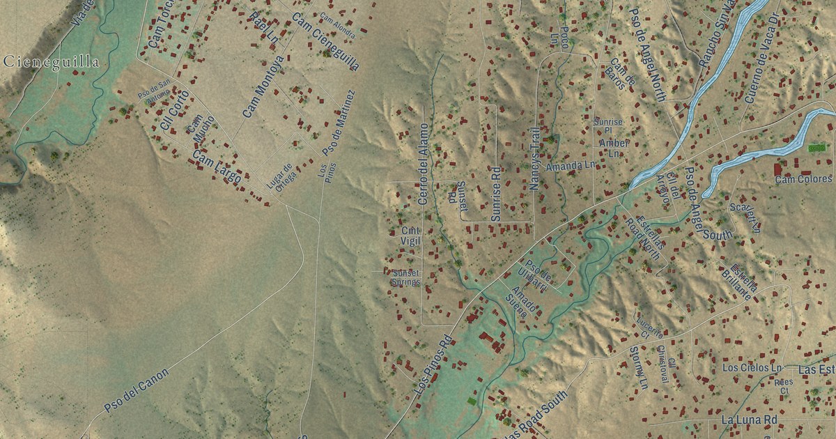 Map of La Cienega, New Mexico in 2026