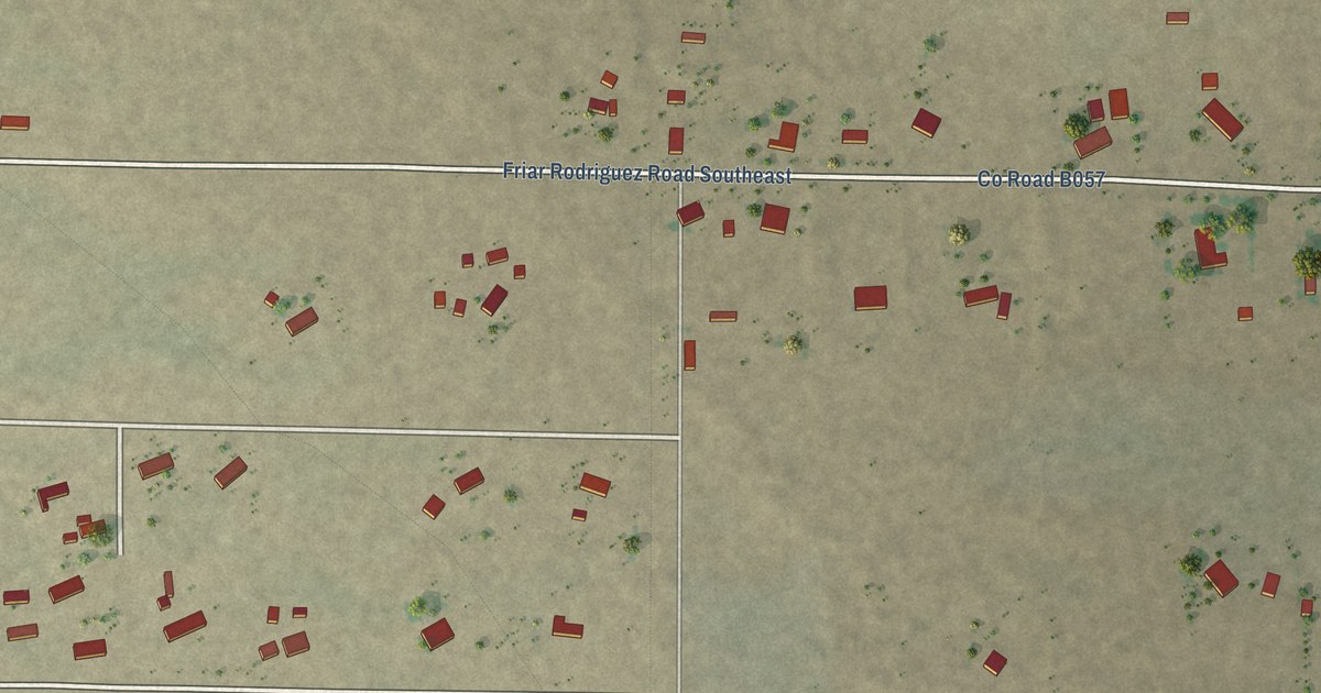 Map of La Hacienda, New Mexico in 2026