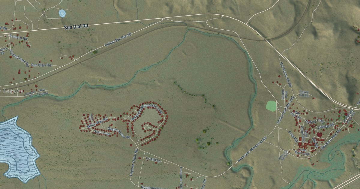 Map of Laguna, New Mexico in 2026