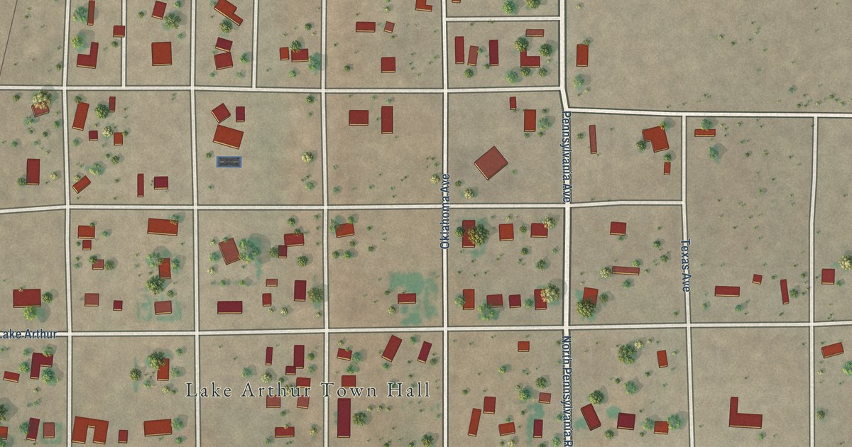 Map of Lake Arthur, New Mexico in 2026