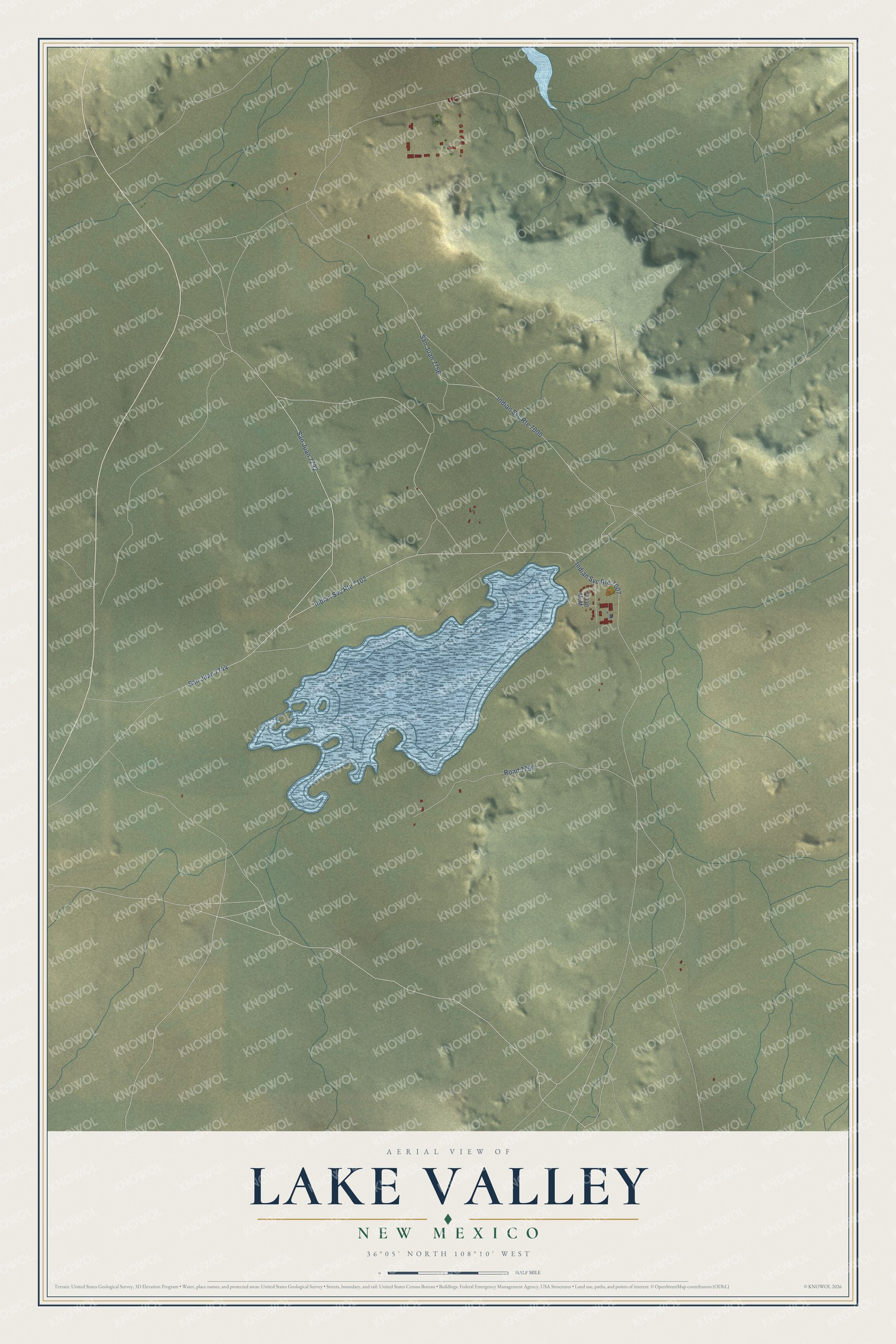 Watermarked full-map preview of Lake Valley, New Mexico