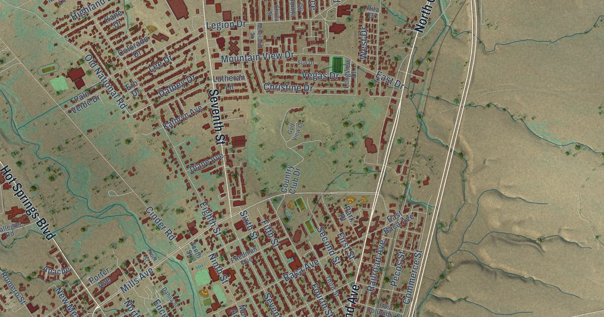 Map of Las Vegas, New Mexico in 2026