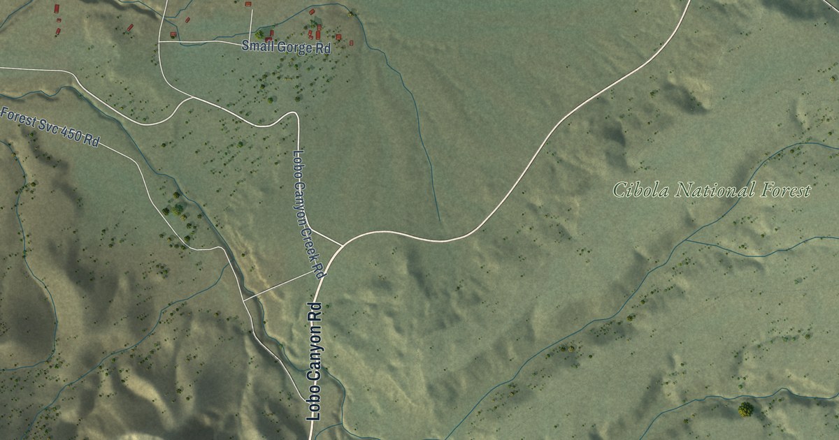 Map of Lobo Canyon, New Mexico in 2026