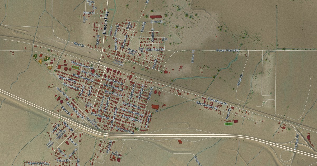 Map of Lordsburg, New Mexico in 2026