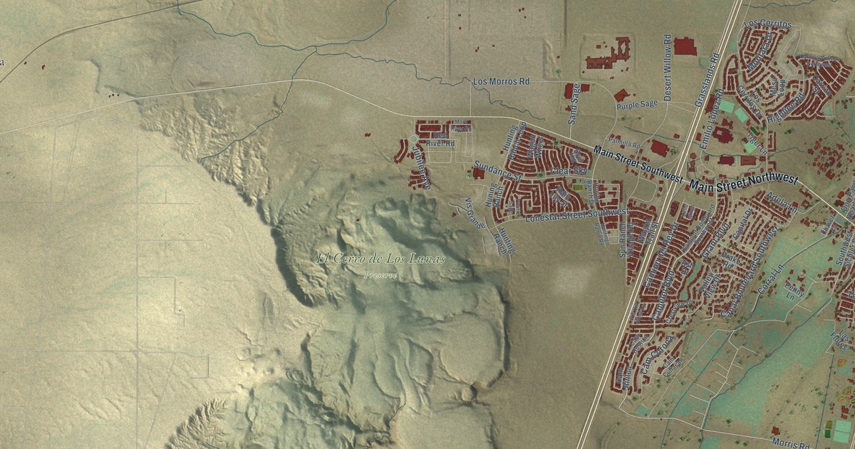 Map of Los Lunas, New Mexico in 2026