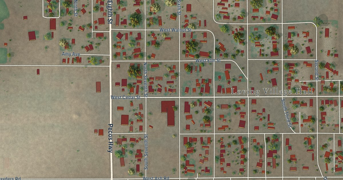 Map of Loving, New Mexico in 2026