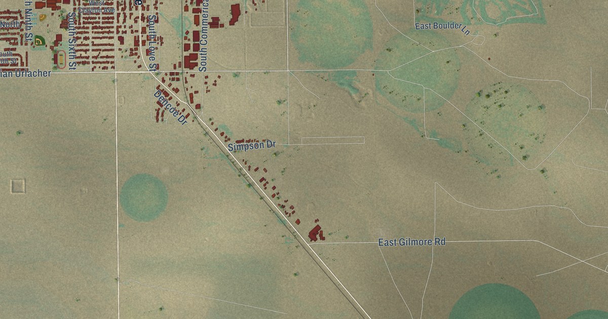 Map of Lovington, New Mexico in 2026