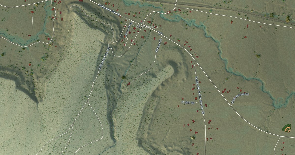 Map of McCartys Village, New Mexico in 2026