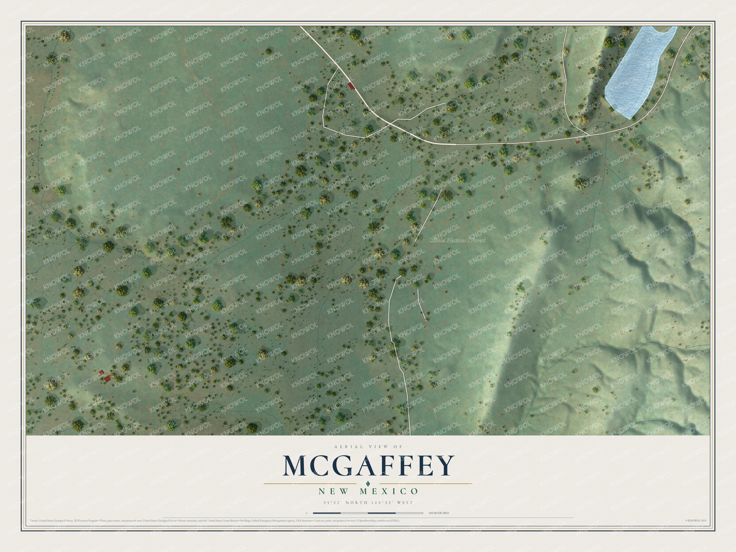 Watermarked full-map preview of McGaffey, New Mexico