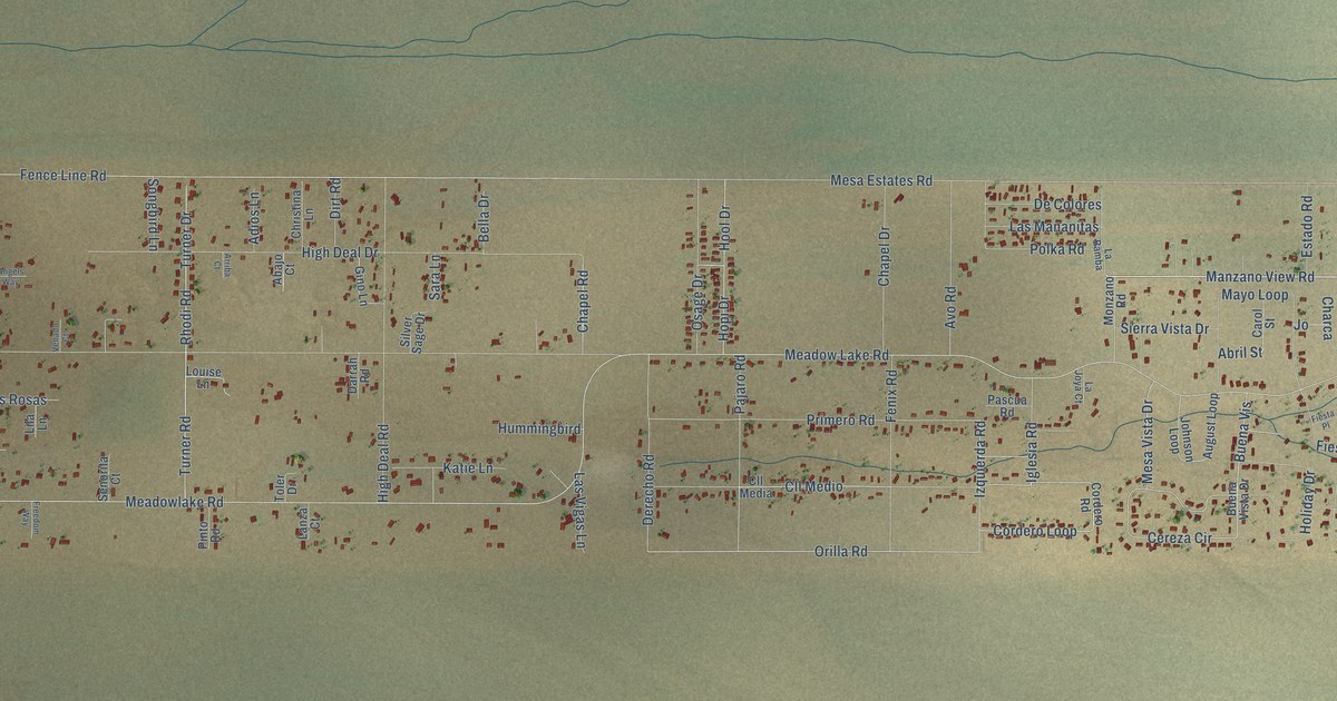 Map of Meadow Lake, New Mexico in 2026