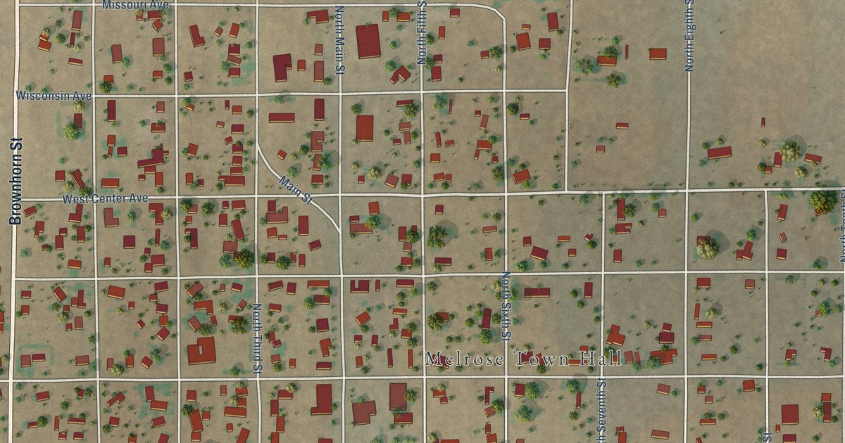 Map of Melrose, New Mexico in 2026