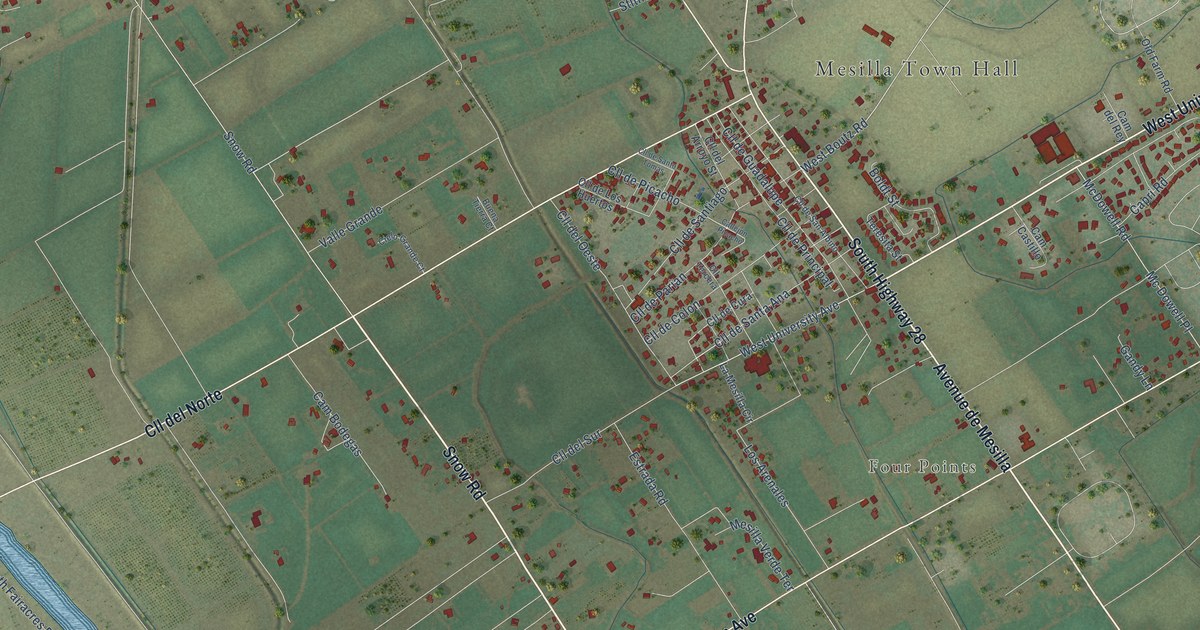 Map of Mesilla, New Mexico in 2026