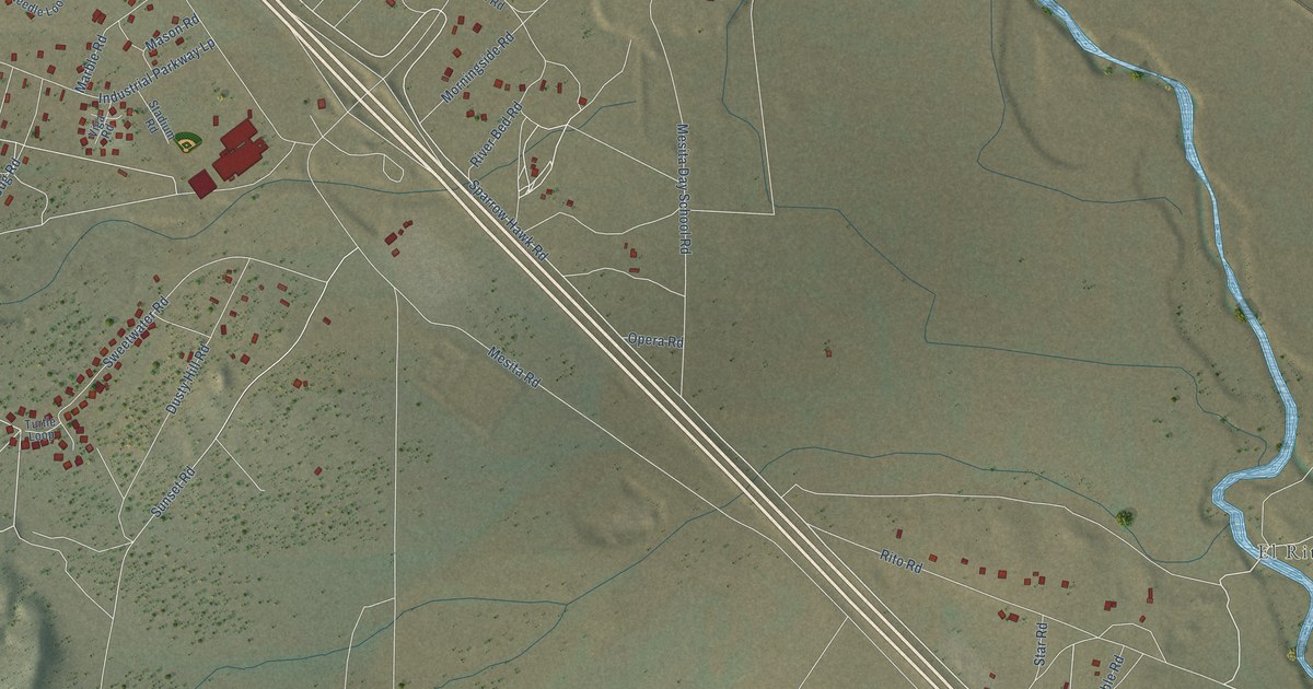 Map of Mesita, New Mexico in 2026