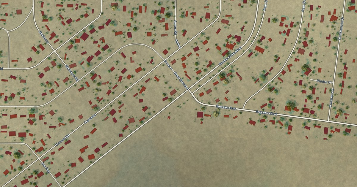 Map of Monterey Park, New Mexico in 2026