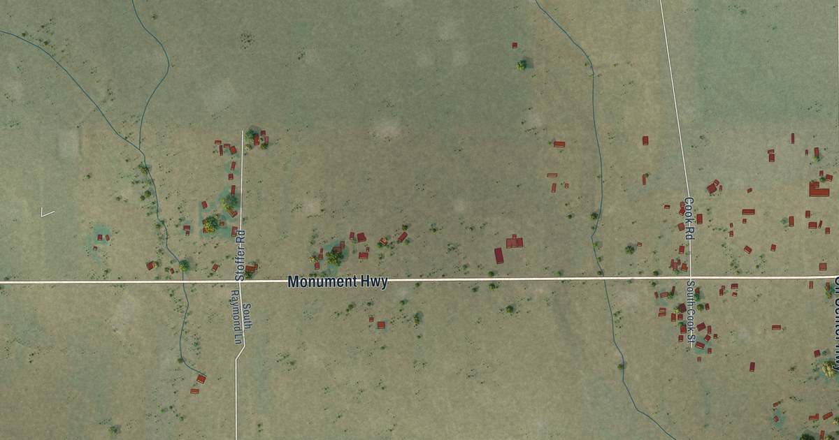 Map of Monument, New Mexico in 2026