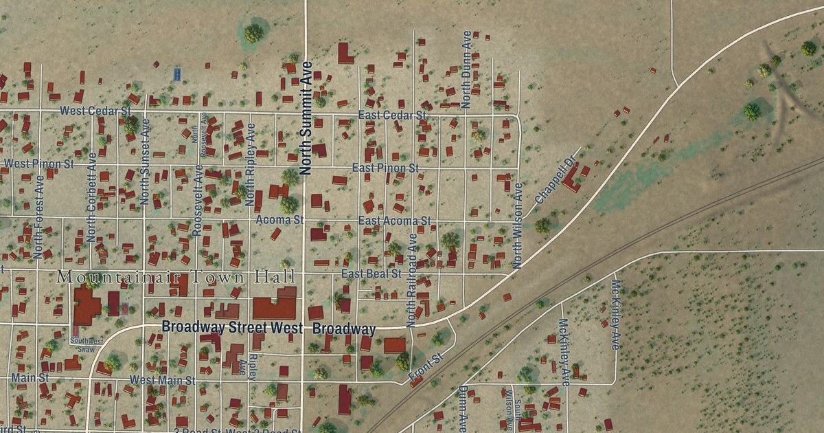 Map of Mountainair, New Mexico in 2026