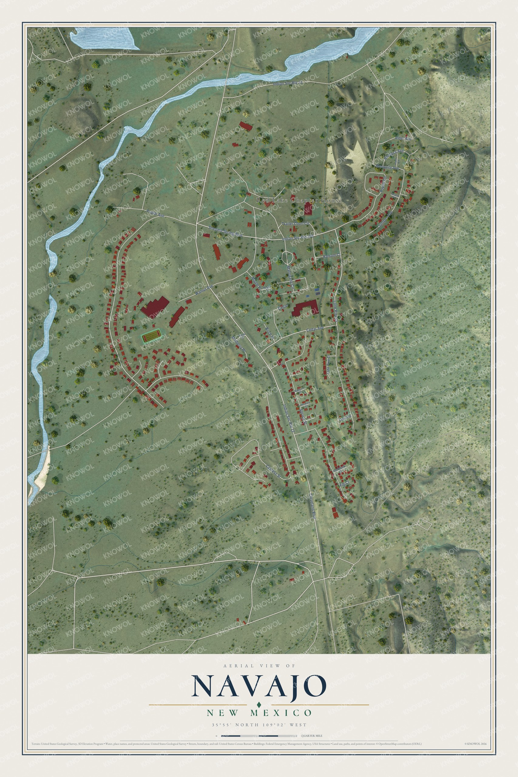 Watermarked full-map preview of Navajo, New Mexico