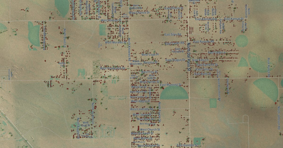 Map of North Hobbs, New Mexico in 2026