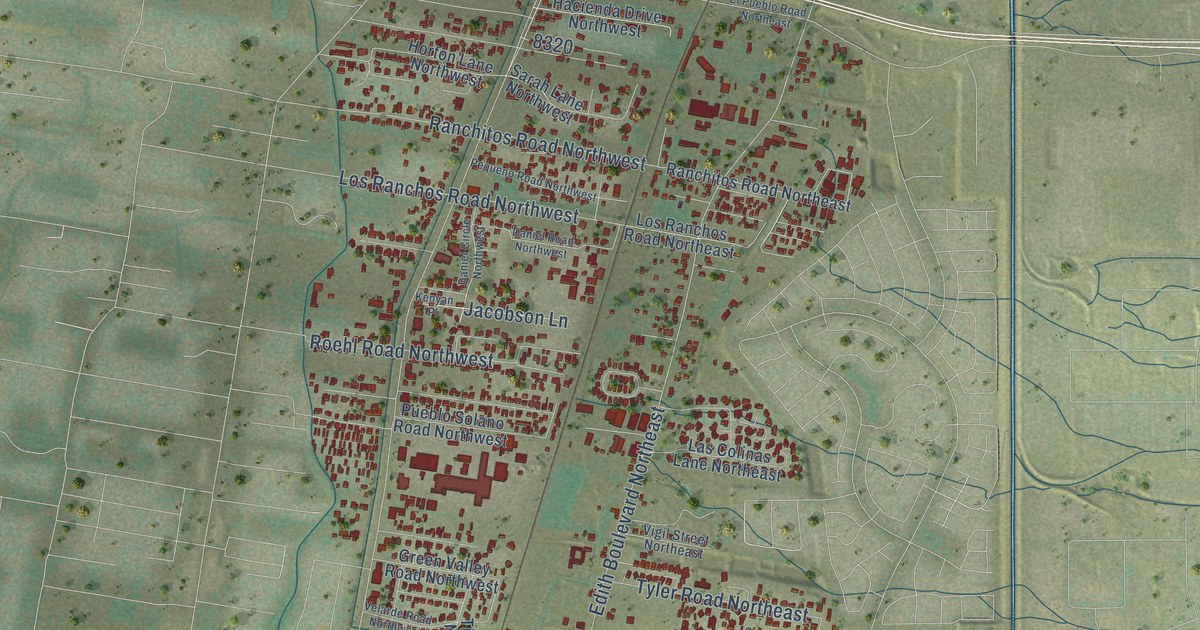 Map of North Valley, New Mexico in 2026