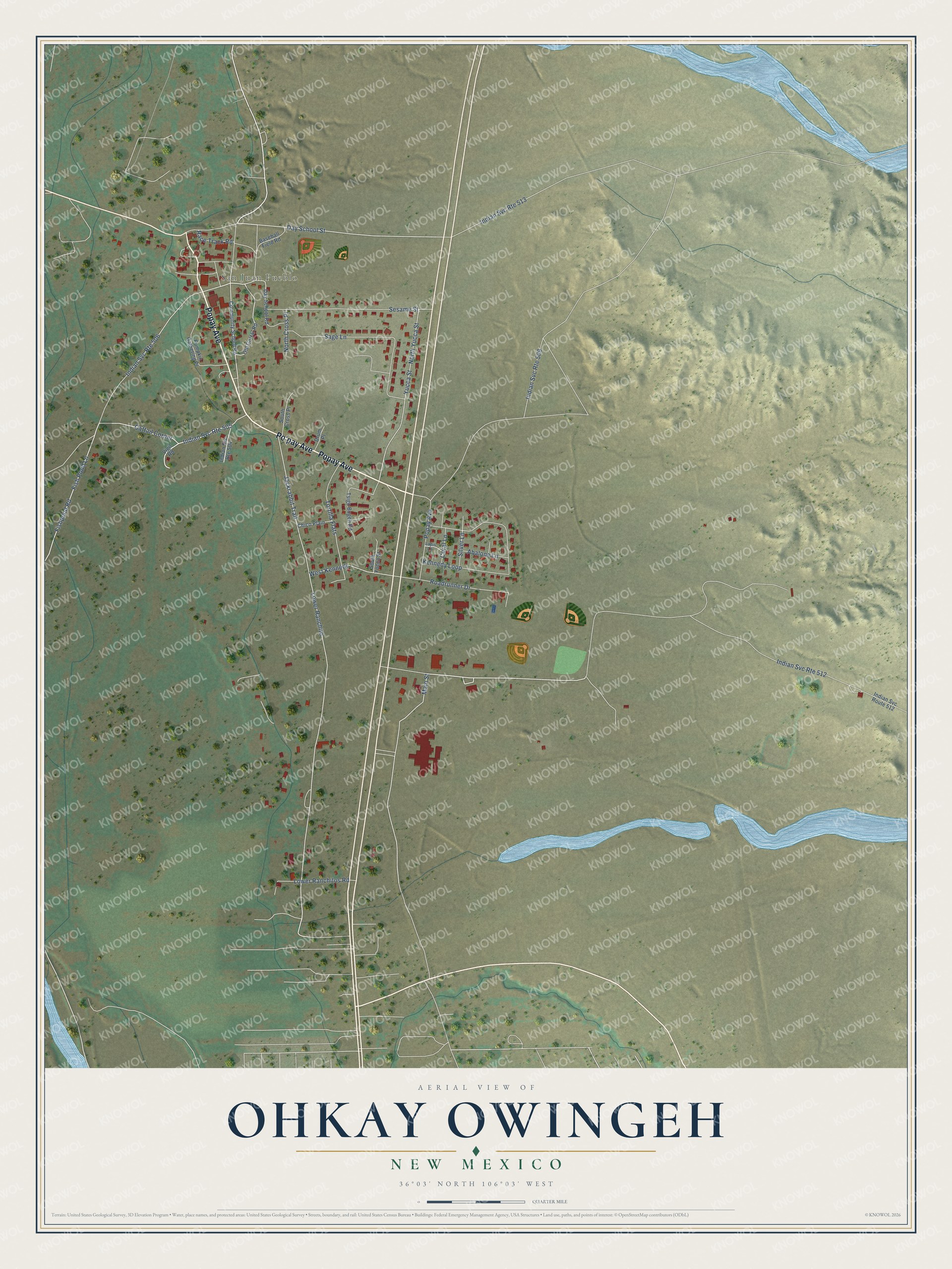 Watermarked full-map preview of Ohkay Owingeh, New Mexico