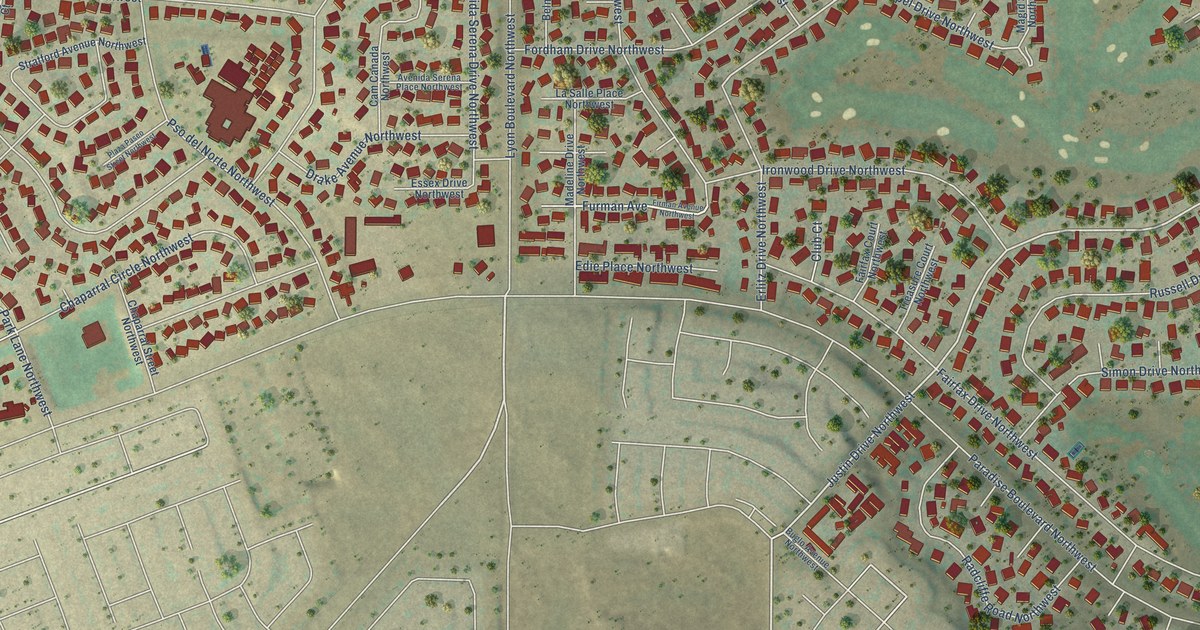 Map of Paradise Hills, New Mexico in 2026