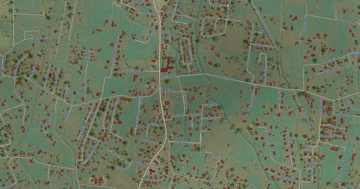 Map of Peralta, New Mexico in 2026